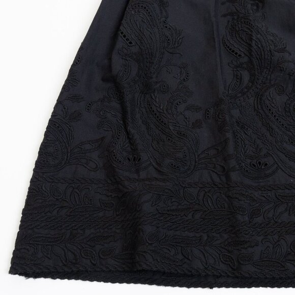 Ermanno Scervino Skirt Black Embroidered Paisley Maxi Italy Boho IT 40 / XS - Picture 8 of 14